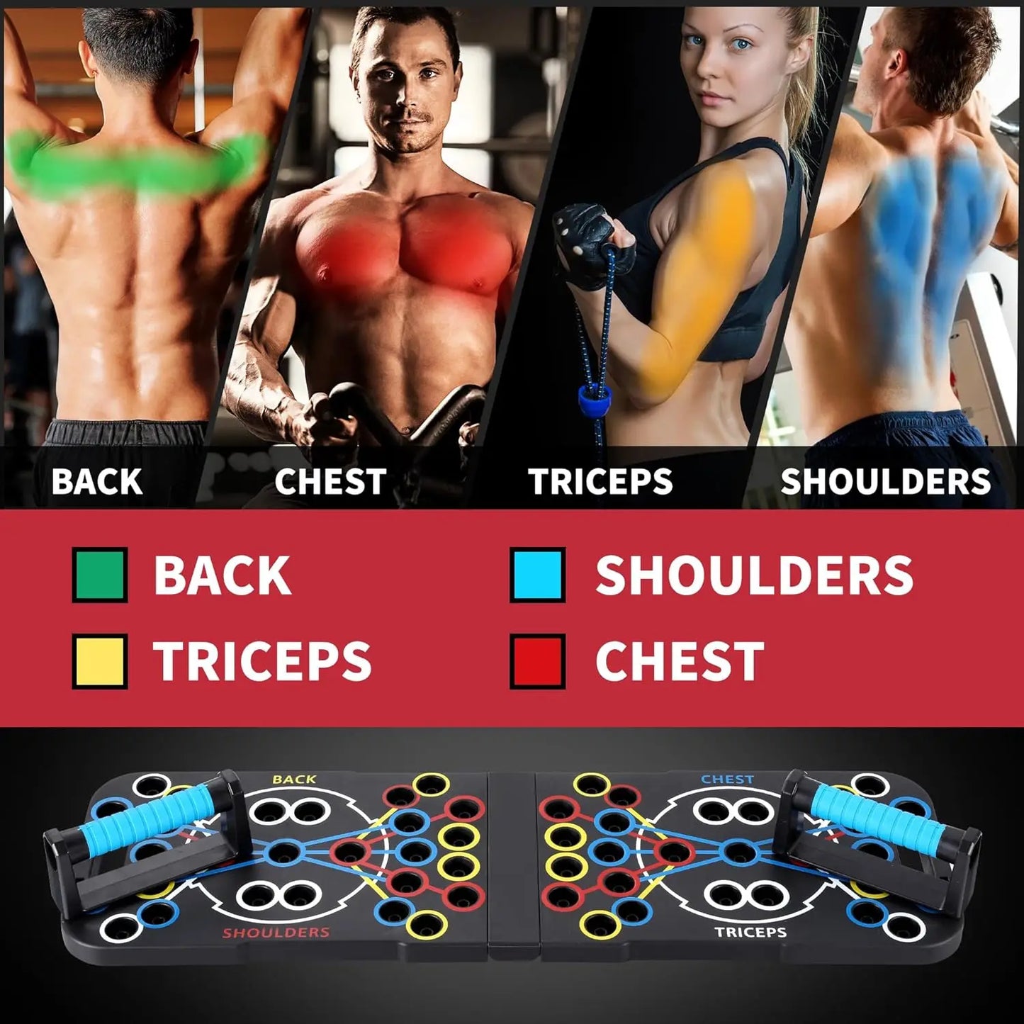 Push up Support Board, Multifunctional Exercise Chest and Abdominal Muscles, Household Men'S and Women'S Training Board Fitness