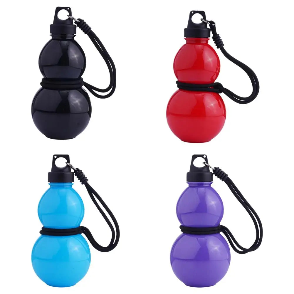Large Capacity Gourd Cup Portable Gourd Water Bottle Black Chinese Retro-Inspired Water Kettle Sports Water Bottle with Strap