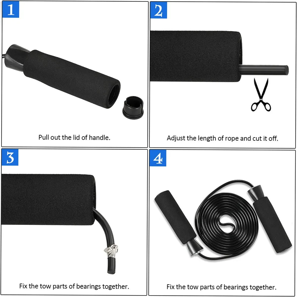 5-In-1 AB Wheel Roller Kit with Push-Up Bar Jump Rope Hand Gripper and Knee Pad Abdominal Core Carver Fitness Abdominal Wheels