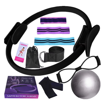 Pilates Essentials Kit with Booty Bands Ball Resistance Bands Pilates Ring Circle Set Pilates Equipment for Home Workout