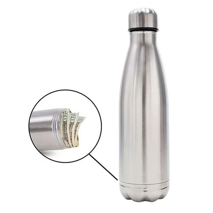 750Ml Portable Diversion Water Bottle Secret Stash Pill Organizer Can Safe with Hidden Money Compartment and Key Ring