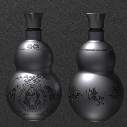 500Ml Gourd Water Bottle Stainless Steel Wu Kong Water Kettle Leakproof Retro Style Water Bottle for Cold Hot Beverages
