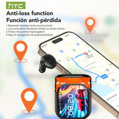 【 Ne20】Bluetooth V6.0 Earphones AI Translator Earbuds OWS LCD Touch Screen Sport Wireless Headphones HD Stereo Sound Longlife