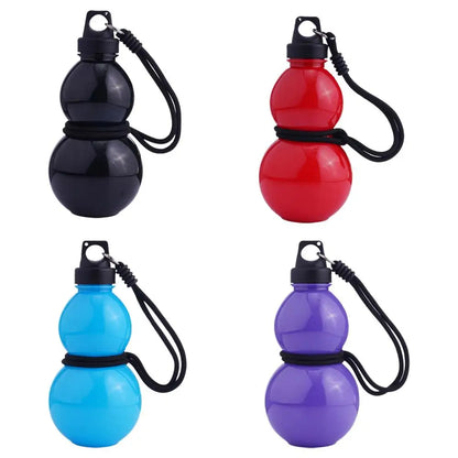Large Capacity Gourd Cup Portable Gourd Water Bottle Black Chinese Retro-Inspired Water Kettle Sports Water Bottle with Strap