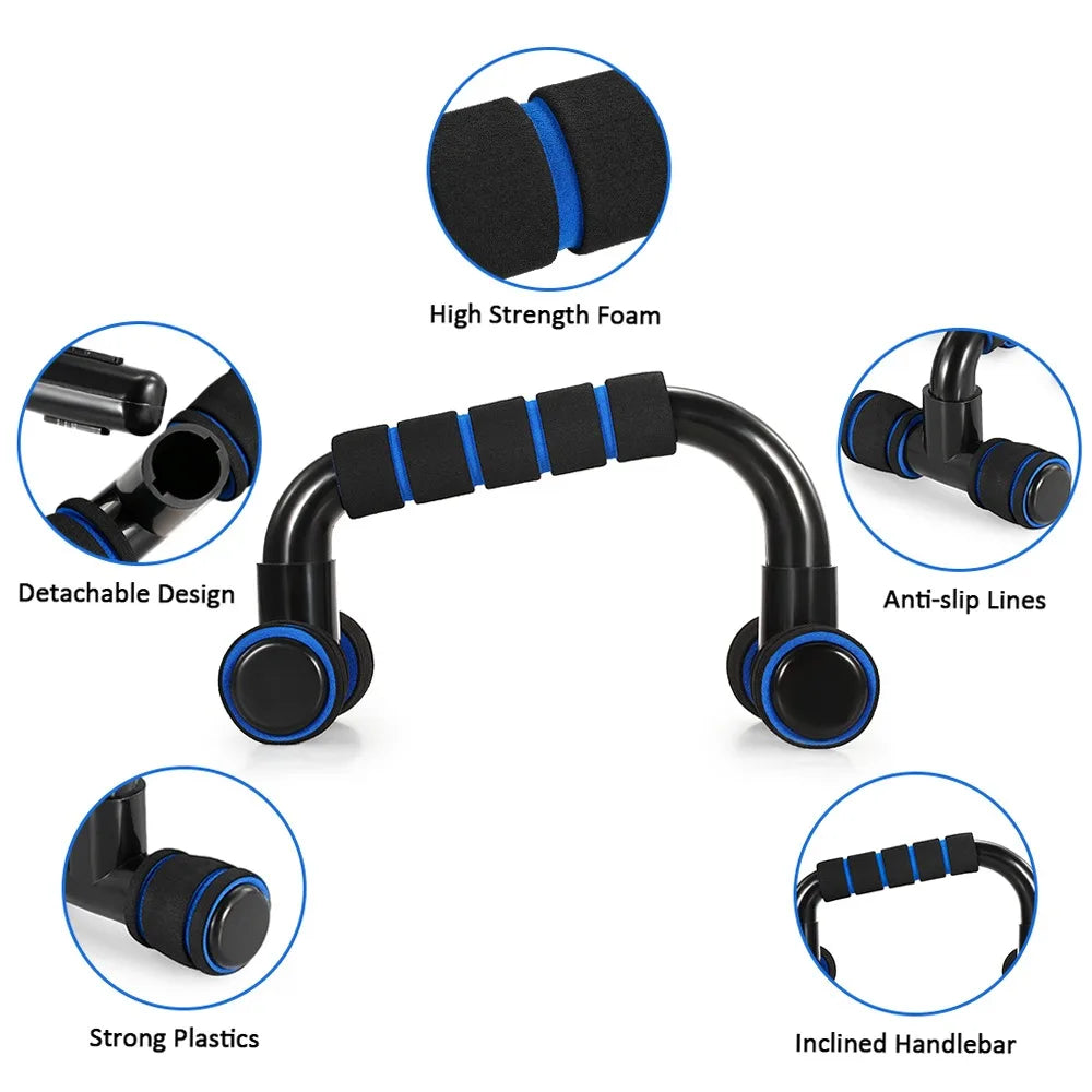 5-In-1 AB Wheel Roller Kit with Push-Up Bar Jump Rope Hand Gripper and Knee Pad Abdominal Core Carver Fitness Abdominal Wheels
