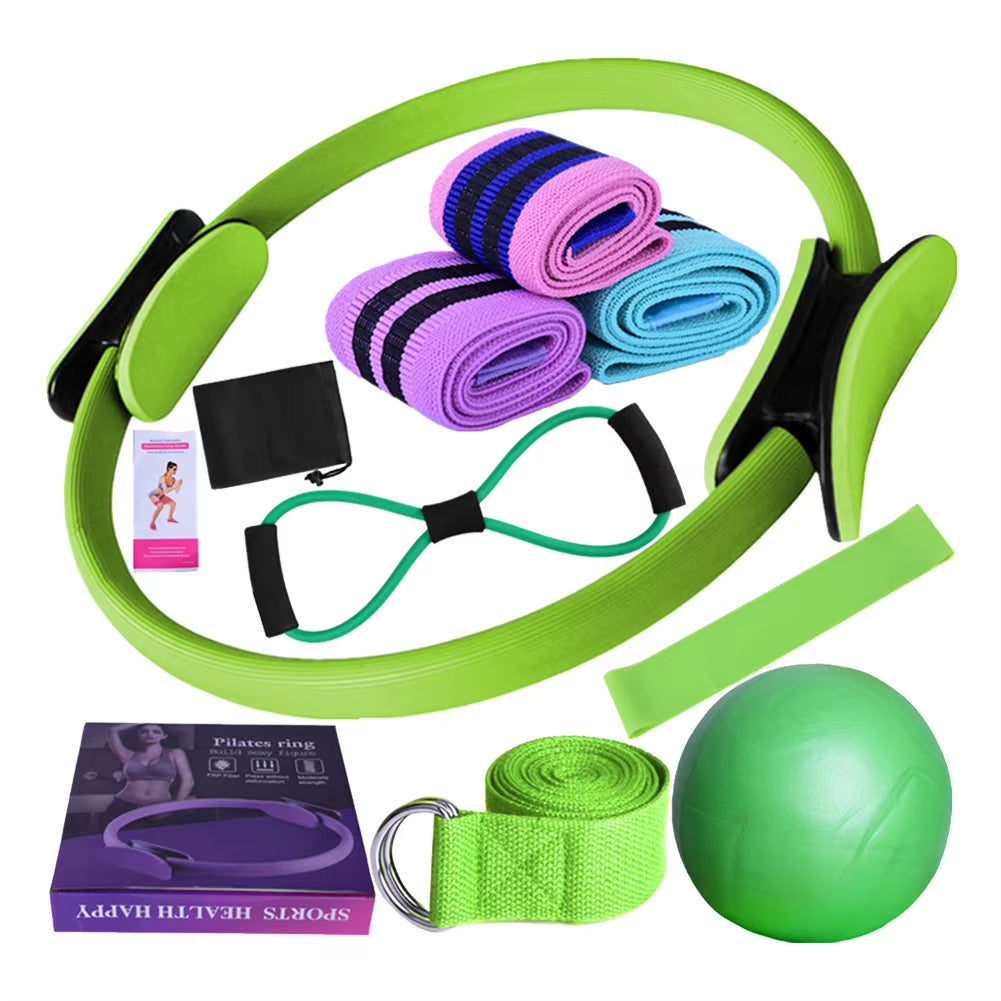 Pilates Essentials Kit with Booty Bands Ball Resistance Bands Pilates Ring Circle Set Pilates Equipment for Home Workout