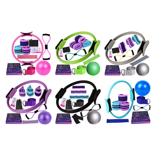 Pilates Essentials Kit with Booty Bands Ball Resistance Bands Pilates Ring Circle Set Pilates Equipment for Home Workout