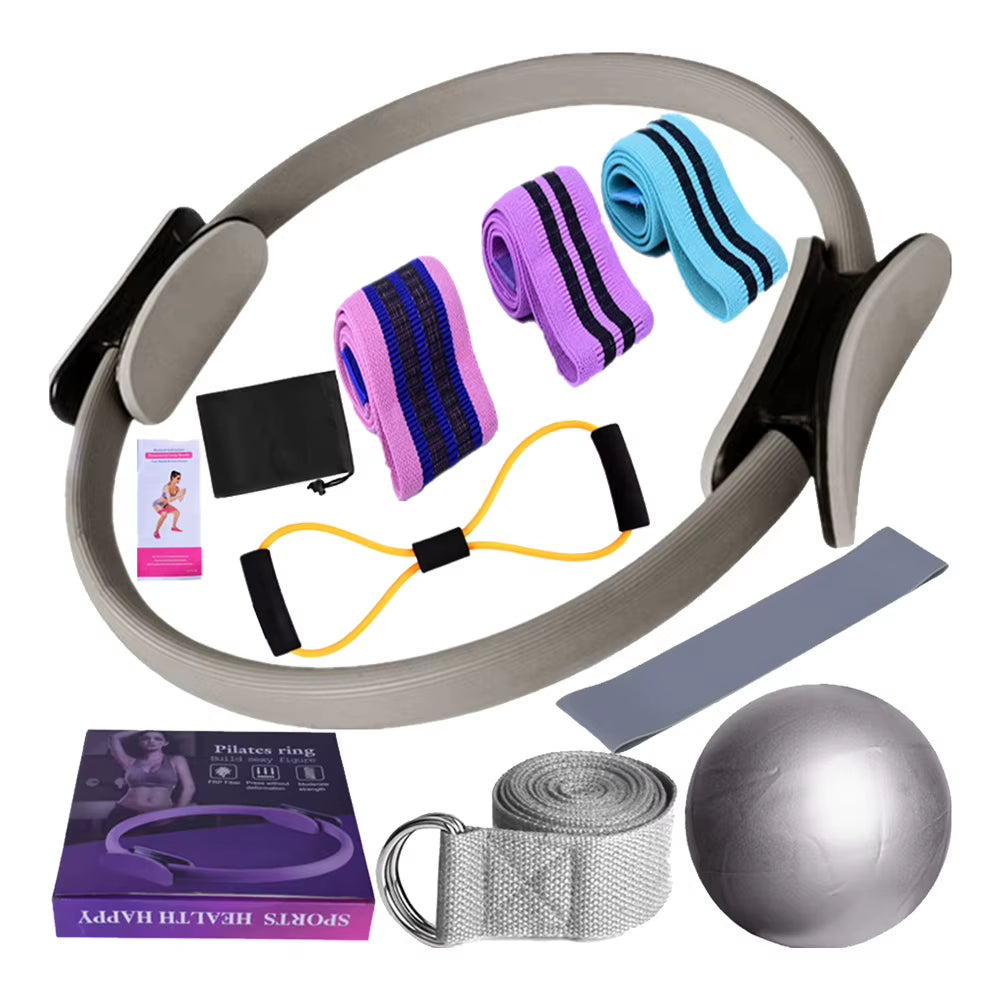 Pilates Essentials Kit with Booty Bands Ball Resistance Bands Pilates Ring Circle Set Pilates Equipment for Home Workout