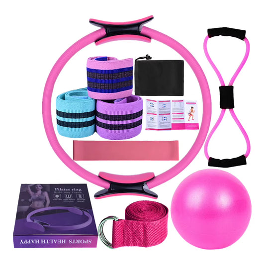 Pilates Essentials Kit with Booty Bands Ball Resistance Bands Pilates Ring Circle Set Pilates Equipment for Home Workout